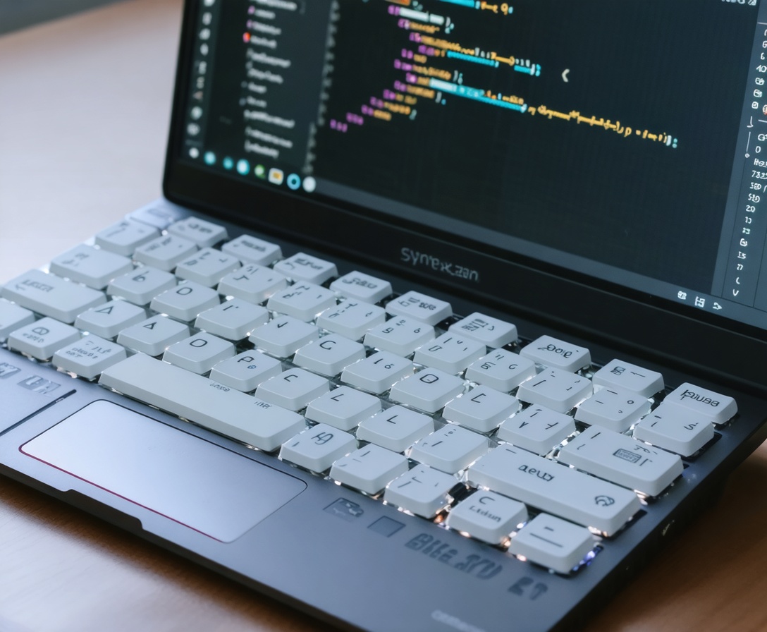 High-resolution screen displaying complex code in a modern development environment