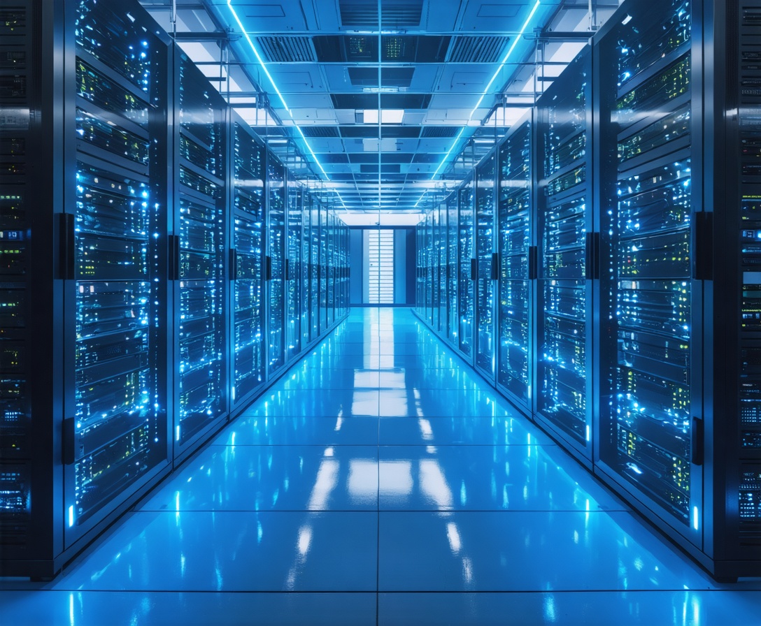 High-tech server room representing our cloud and infrastructure programs