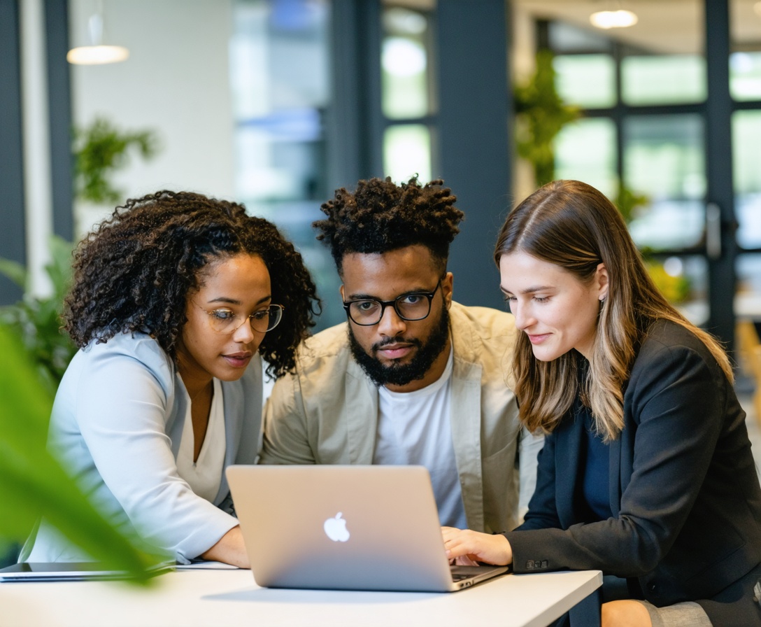 Students collaborating on a technical project in a modern learning environment